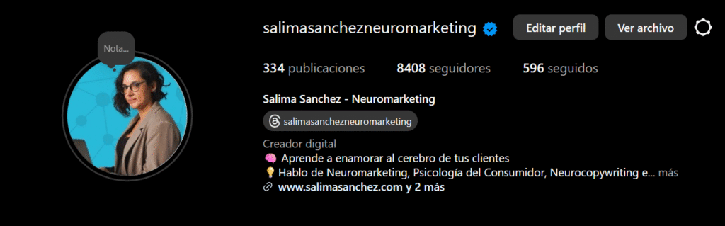 trabajar seo en perfil de instagram
